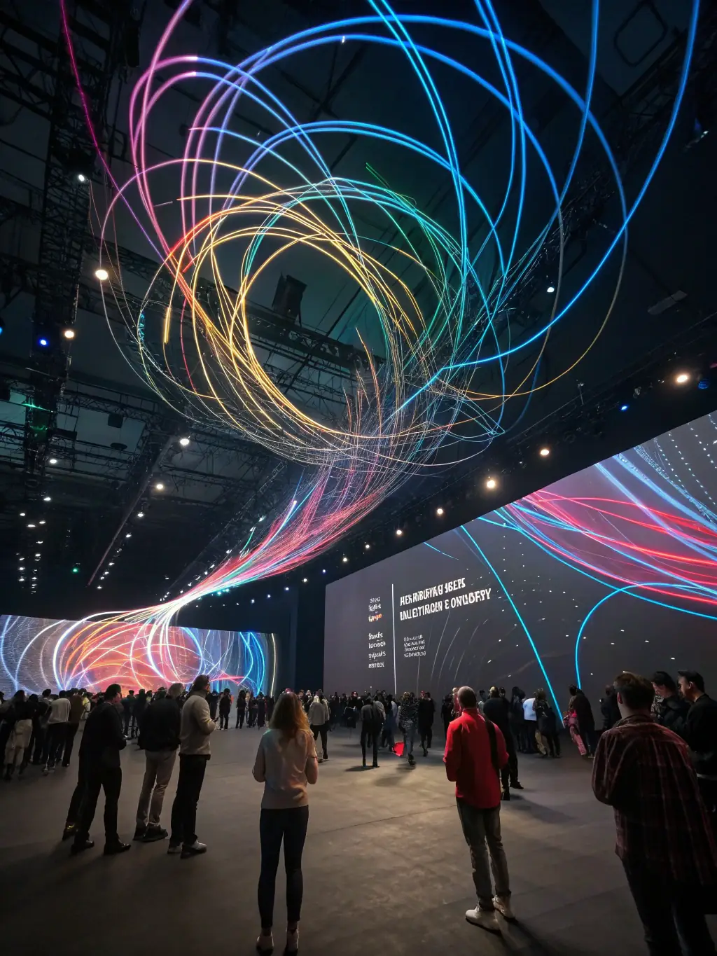 A creative image featuring AI-generated visuals, videos, and text elements coming together, representing the power of AI in content creation.